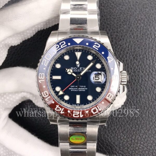 ロレックスGMT-IIメンズ腕時計m126719blro 40ミリメートルCAL.3285運動自動機械ステンレス鋼の時計N個の工場
