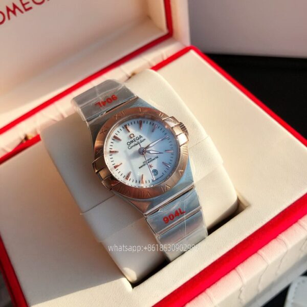 OMEGA Constellation Mujeres Reloj 27mm CAL.8501 Movimiento Automático Mecánico de acero inoxidable Relojes GD Fábrica