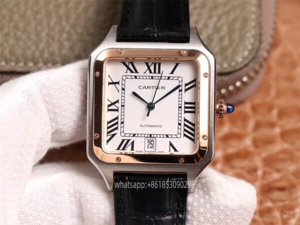 Cartier Santos De Cartier Mens Watch 52x40mm 46x35mm CAL.9015 Movement Automatic Mechanical Stainless Steel Watches TW Factory